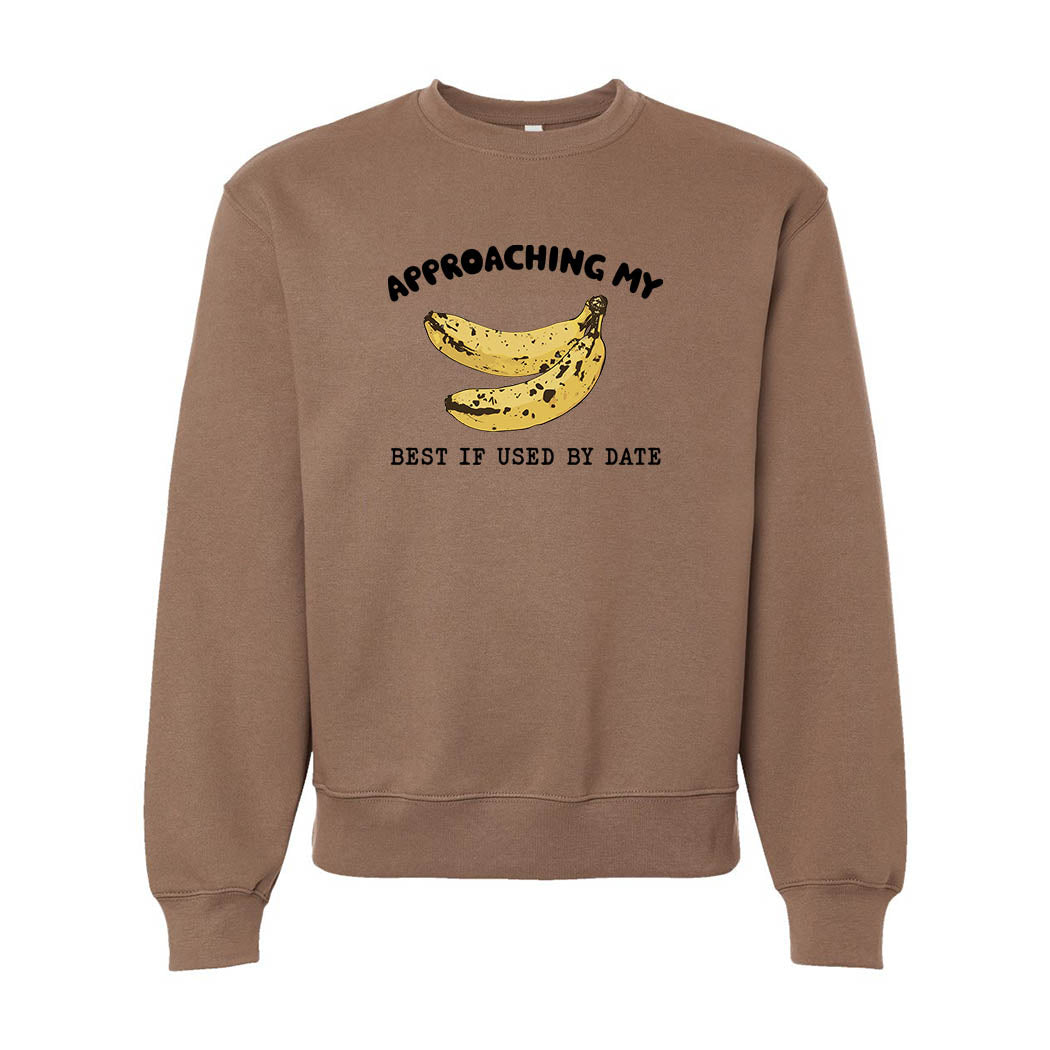 Approaching My Best if Used By ~ Heavyweight Crewneck Sweatshirt ~ humanKIND-vintage brown