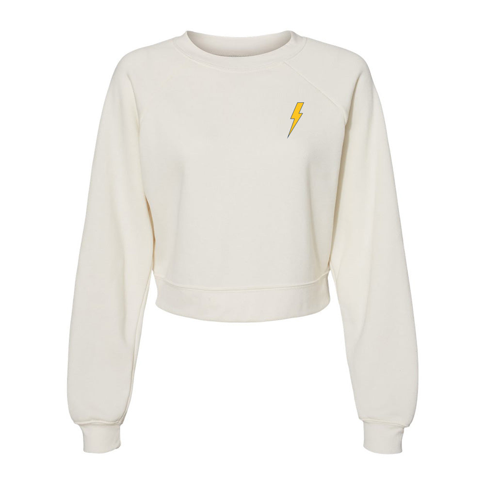 Bolt ~ Women's Crewneck Sweatshirt ~ Glenbrook South High School High School Booster Club-vintage white