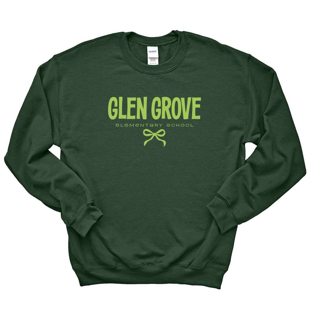 Bowtied Glen Grove ~ Crewneck Sweatshirt ~ Glen Grove Elementary School