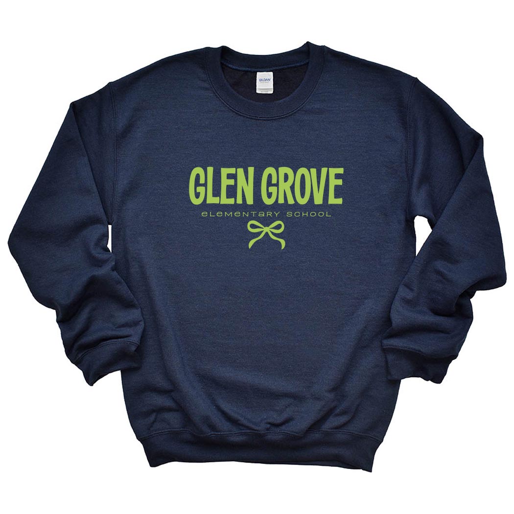 Bowtied Glen Grove ~ Crewneck Sweatshirt ~ Glen Grove Elementary School