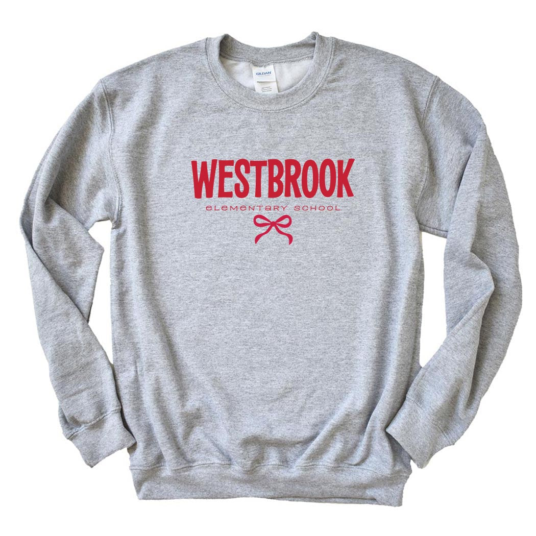 Bowtied Westbrook ~ Crewneck Sweatshirt ~ Westbrook Elementary School