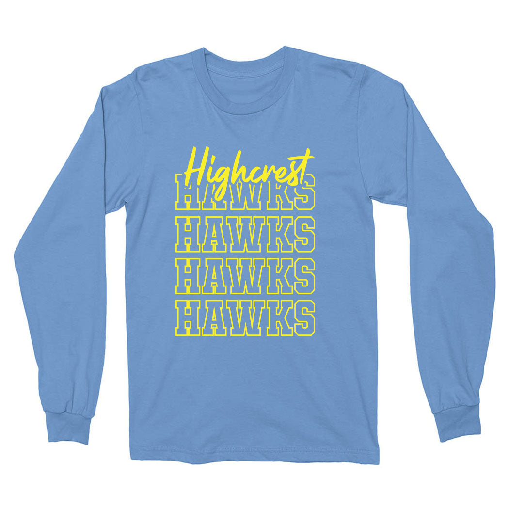 Bright Repeater ~ Cotton Long Sleeve T-Shirt ~ Highcrest Middle School
