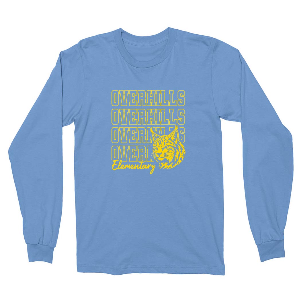Bright Repeater Overhills ~ Cotton Long Sleeve T-Shirt ~ Overhills Elementary School