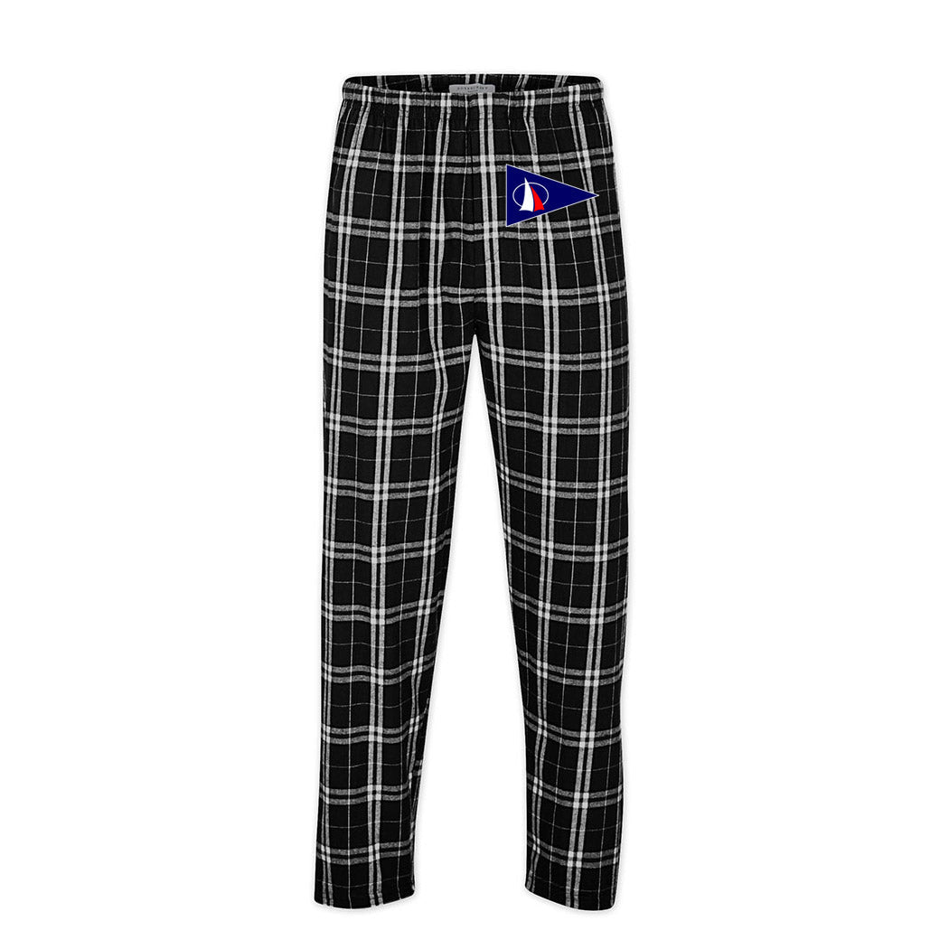 Burgee Sheridan Shore ~ Flannel Pants ~ Sheridan Shore Sailing-black white plaid