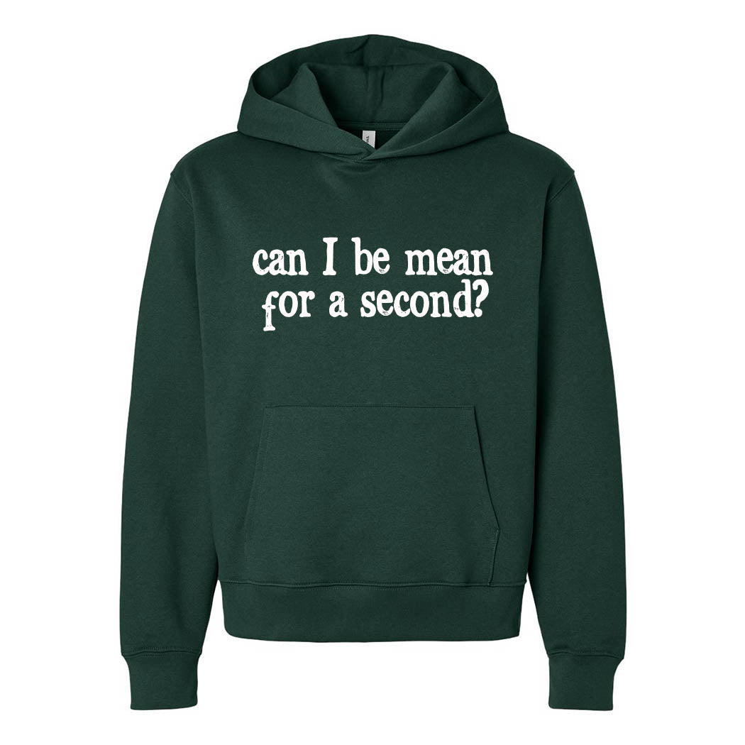 Can I Be Mean For a Second ~ Heavyweight Hoodie ~ humanKIND