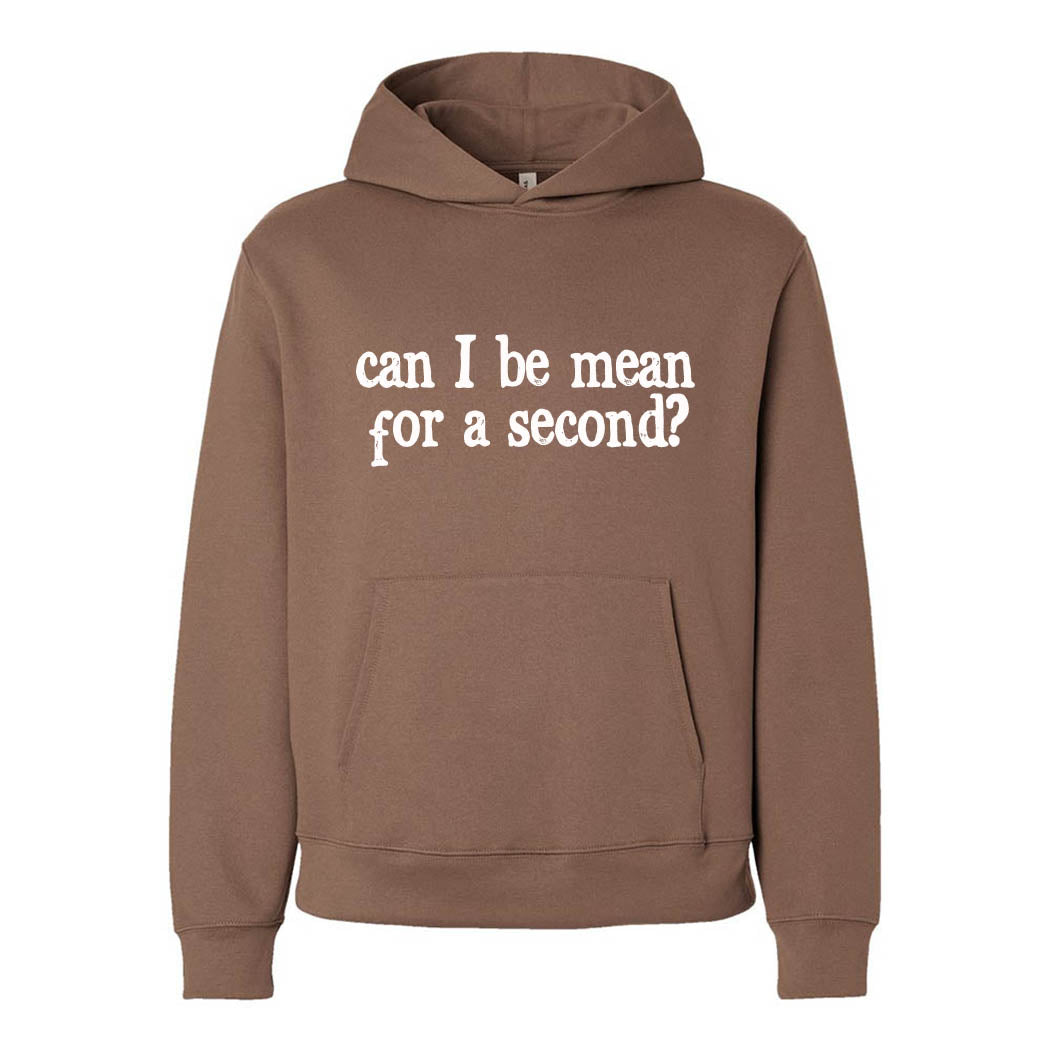 Can I Be Mean For a Second ~ Heavyweight Hoodie ~ humanKIND