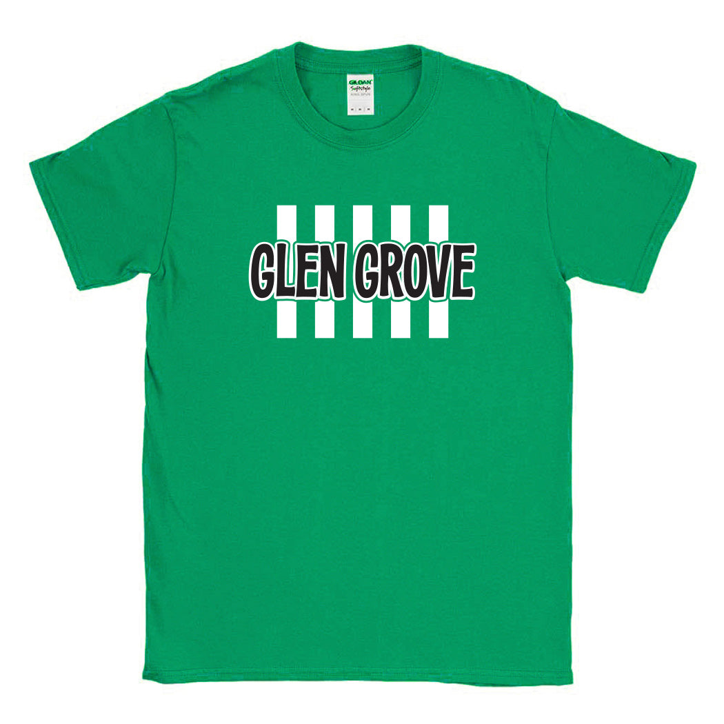 Candy Stripes Glen Grove ~ Cotton T-Shirt ~ Glen Grove Elementary School