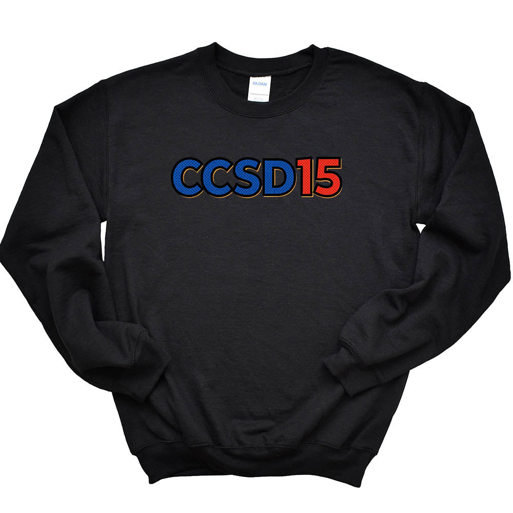 CCSD15 PopArt ~ Crewneck Sweatshirt ~ Community Consolidated School District 15