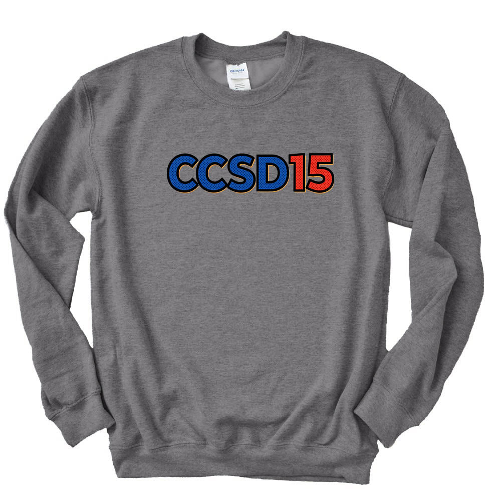 CCSD15 PopArt ~ Crewneck Sweatshirt ~ Community Consolidated School District 15