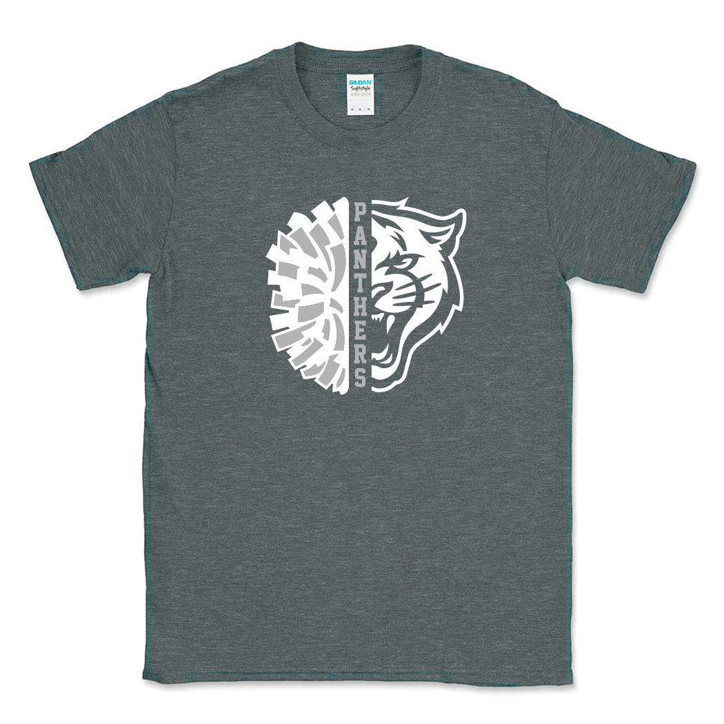 Cheer Mascot ~ Cotton T-Shirt ~ East Prairie Cheer-dark heather