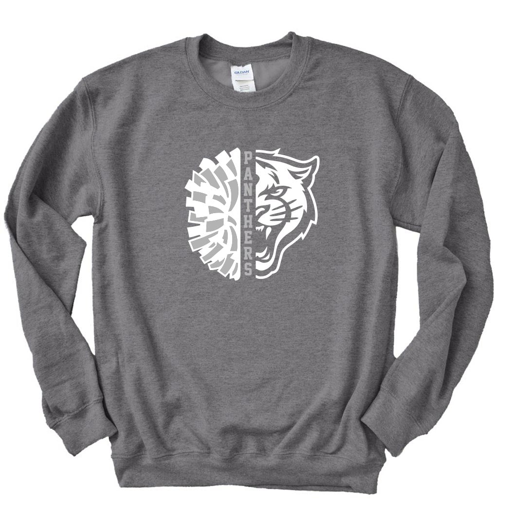 Cheer Mascot ~ Crewneck Sweatshirt ~ East Prairie Cheer-graphite heather