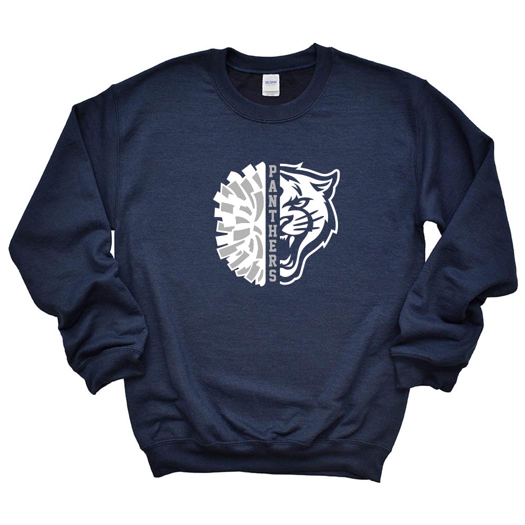Cheer Mascot ~ Crewneck Sweatshirt ~ East Prairie Cheer-navy