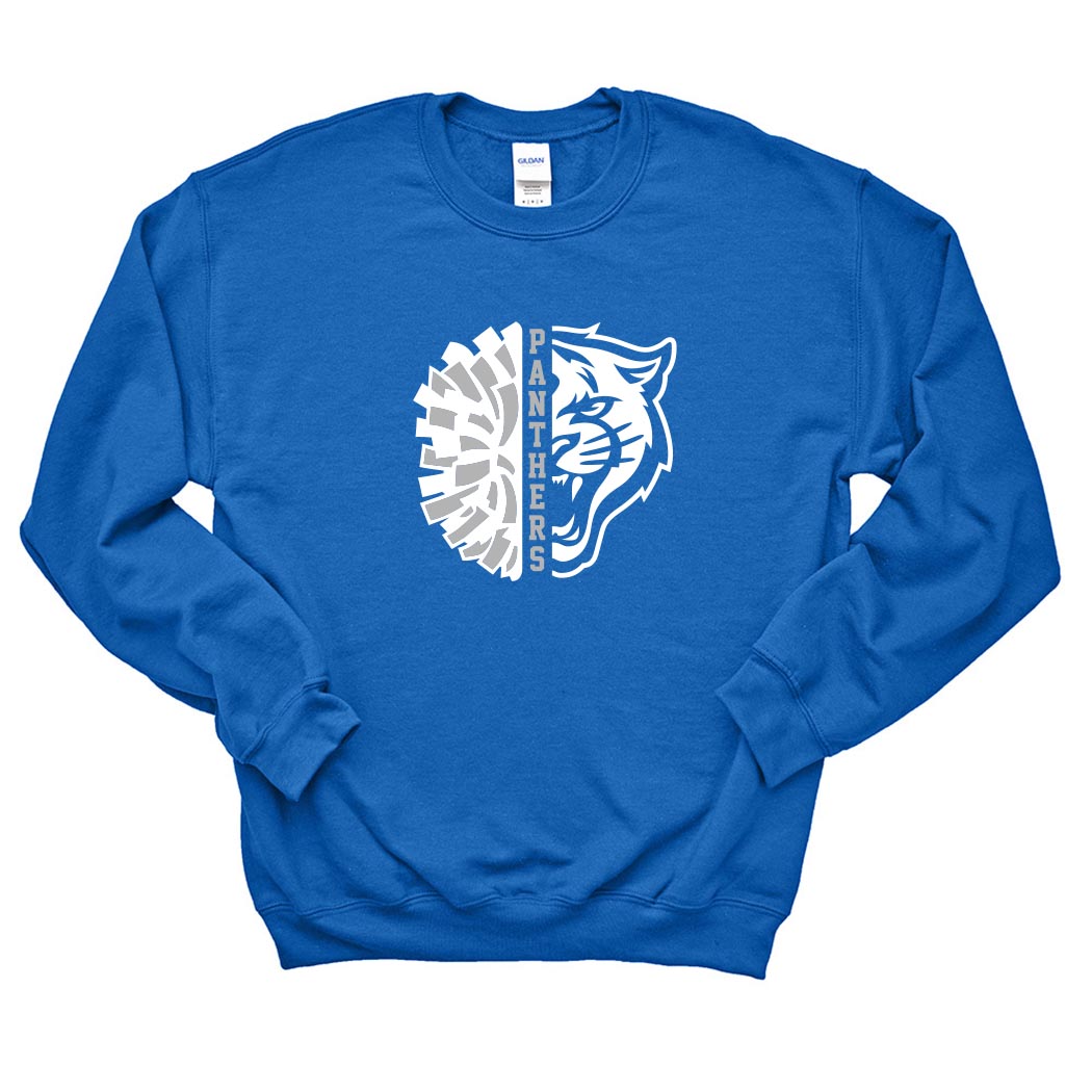 Cheer Mascot ~ Crewneck Sweatshirt ~ East Prairie Cheer-royal