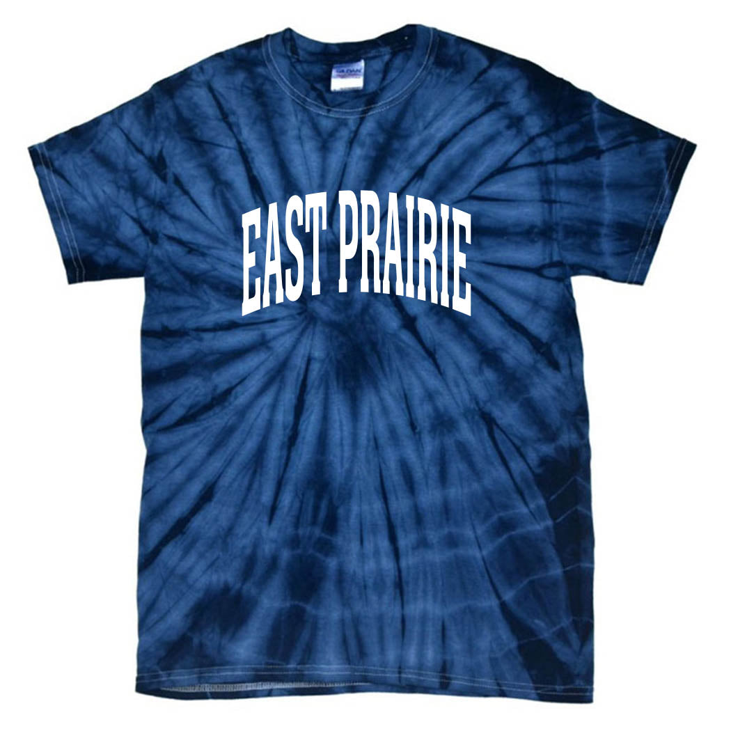 Classic Arc East Prairie ~ Tie-Dye T-Shirt ~ East Prairie School-spider navy