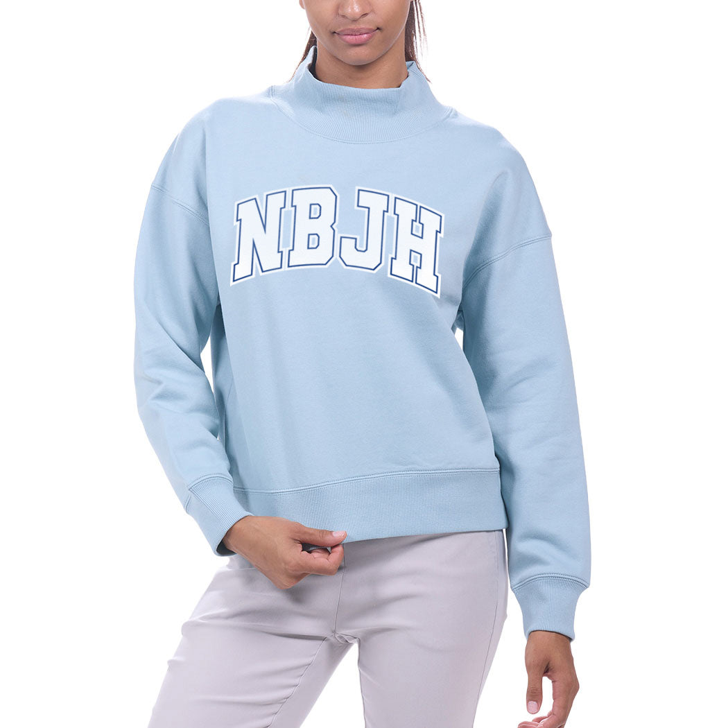 Collegiate Arc ~ Cropped Mock Neck Sweatshirt ~ Northbrook Junior High School