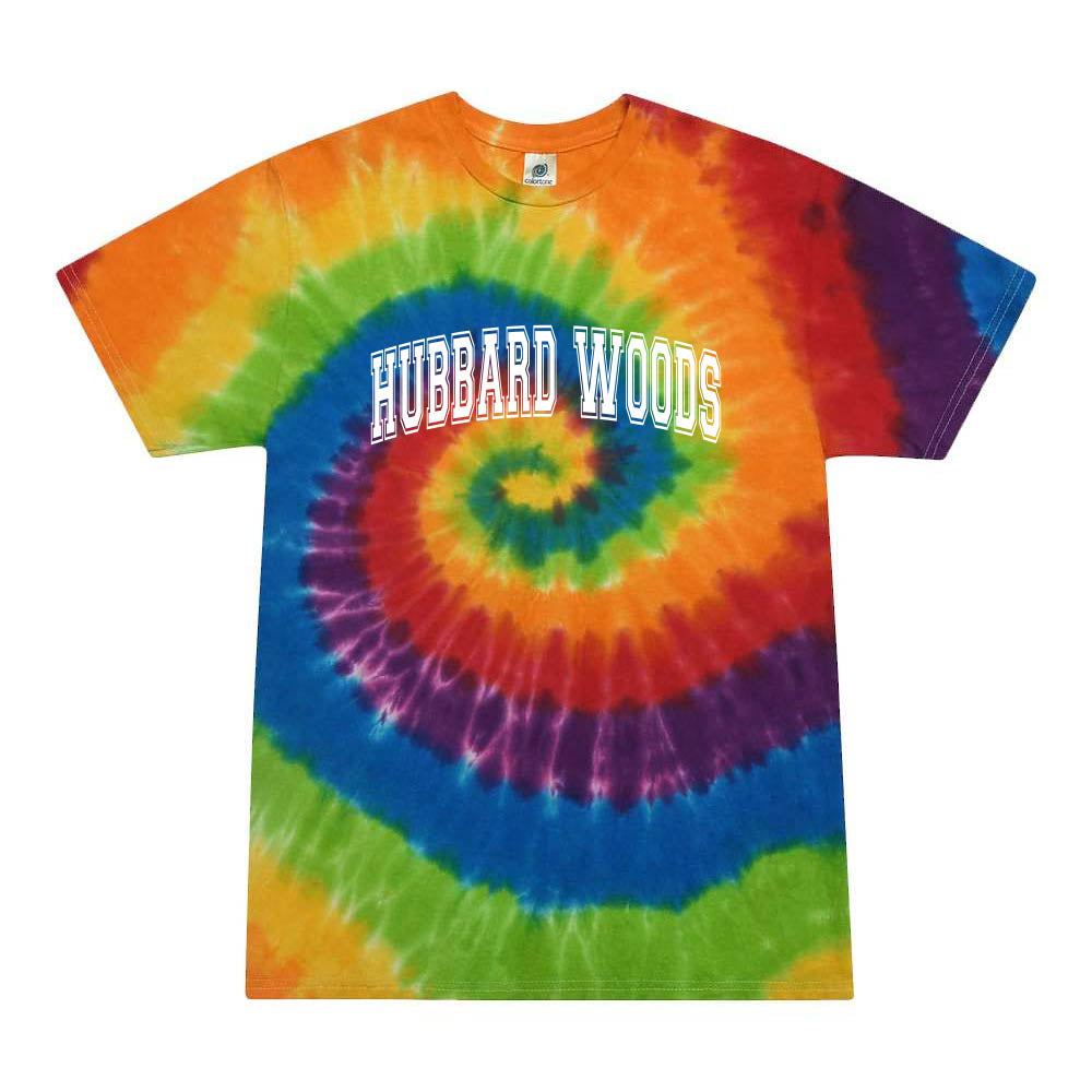 Collegiate Extended Arc ~ Tie Dye T-Shirt ~ Hubbard Woods Elementary School