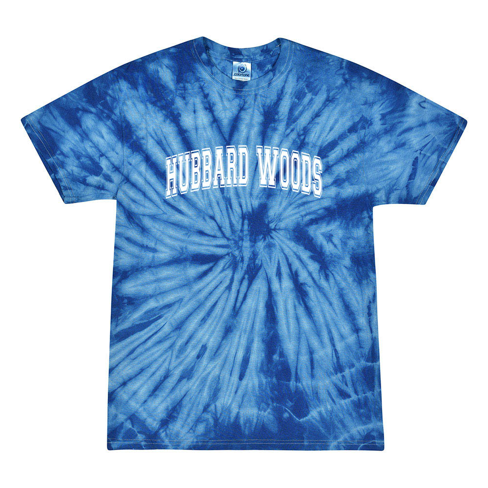 Collegiate Extended Arc ~ Tie Dye T-Shirt ~ Hubbard Woods Elementary School