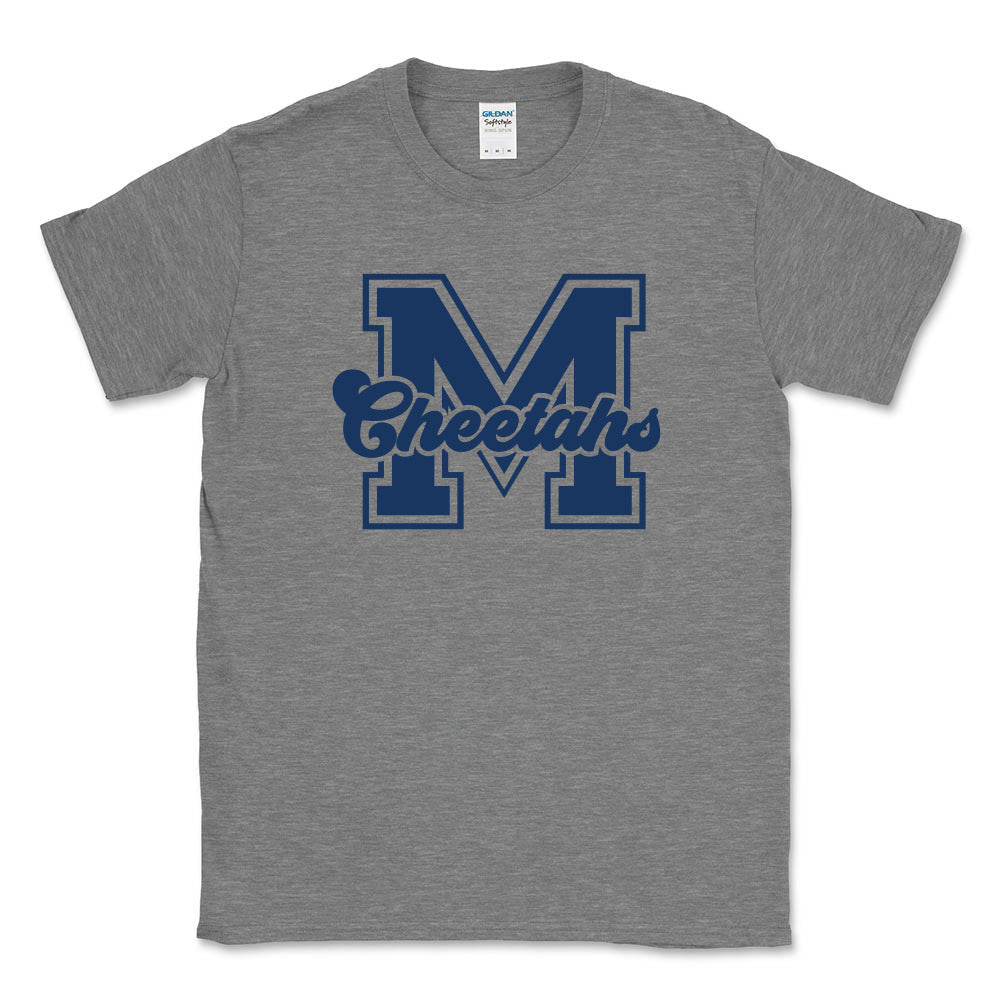 Collegiate Initial Script ~ Cotton T-Shirt ~ McKenzie Elementary School-graphite heather