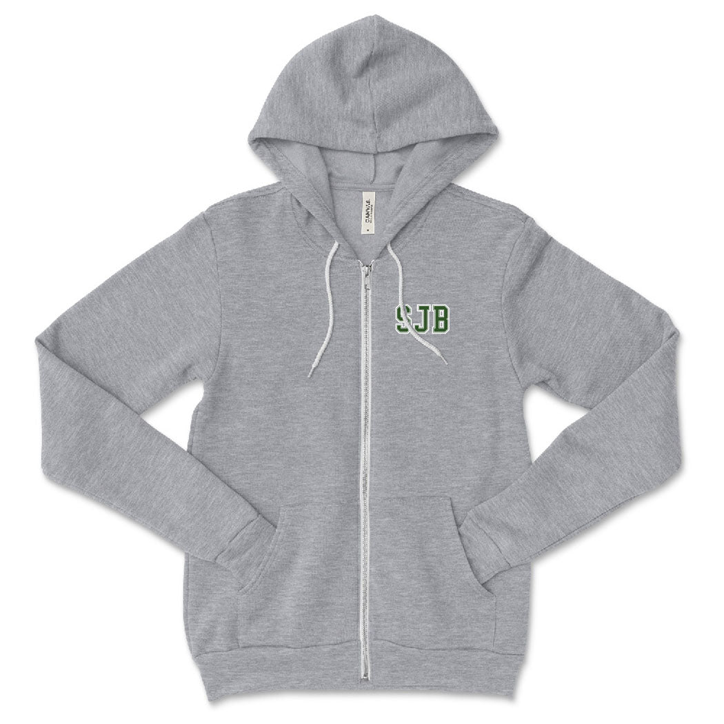 Collegiate SJB ~ Sponge Fleece Zip Hoodie ~ St. John Berchmans