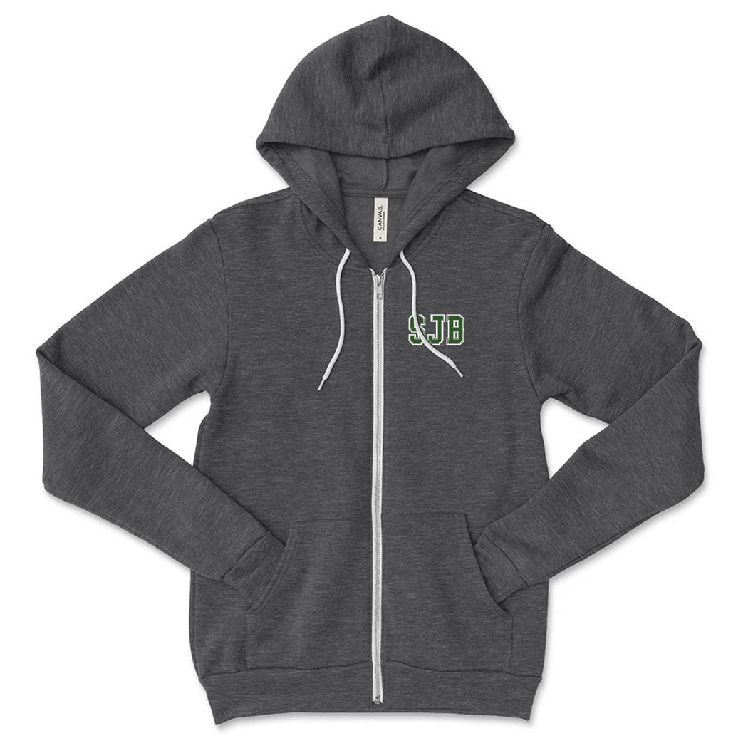 Collegiate SJB ~ Sponge Fleece Zip Hoodie ~ St. John Berchmans