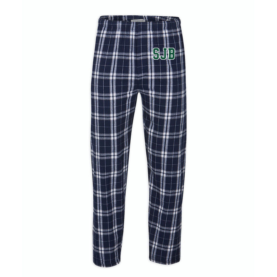 Collegiate SJB ~ Flannel Pants ~ St. John Berchmans-navy silver plaid