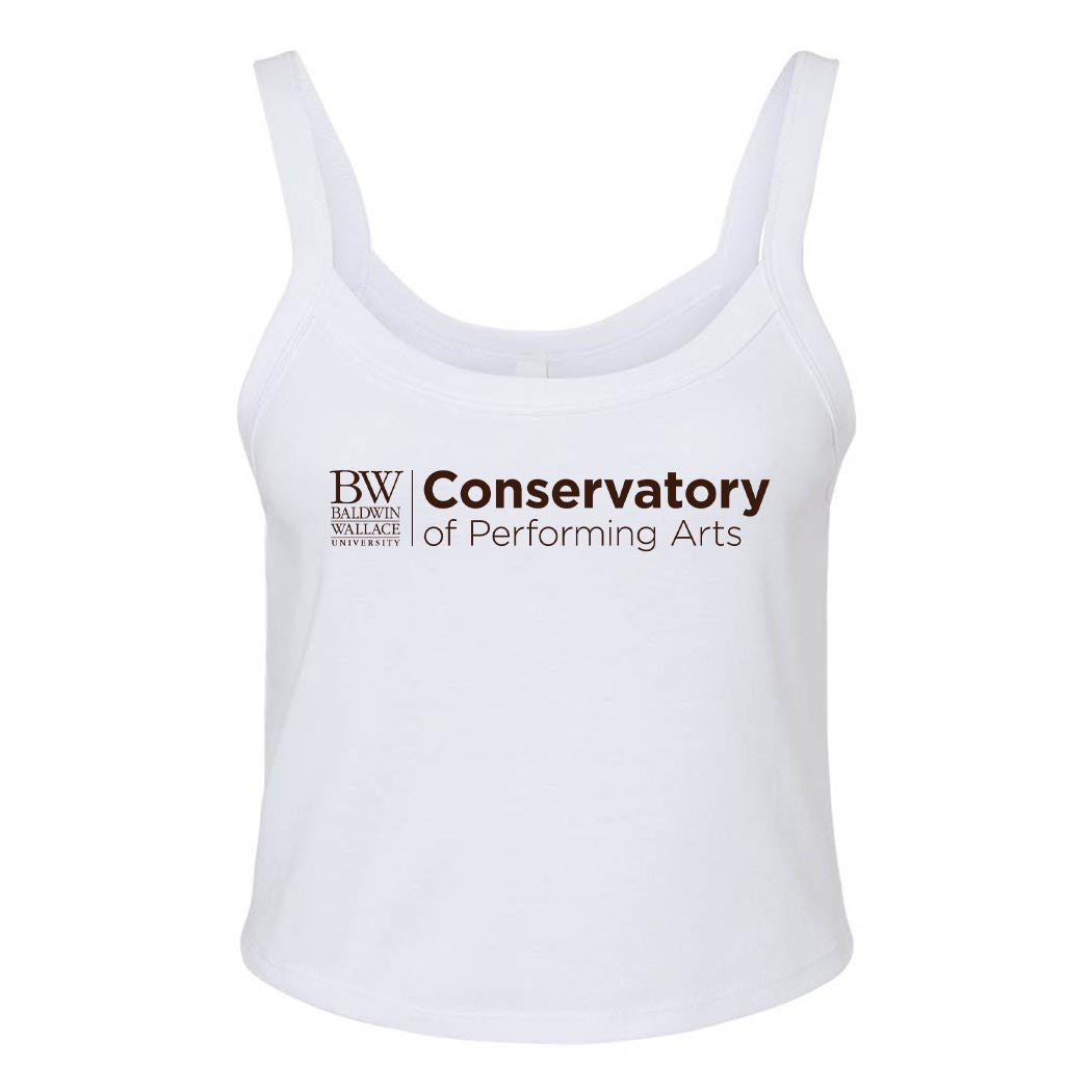 Conservatory Logo ~ Micro Rib Baby Tank ~ Baldwin Wallace Conservatory of Performing Arts