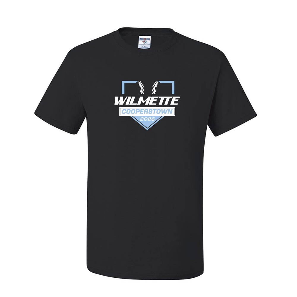 Cooperstown 2026 ~ 50/50 T-Shirt ~ Wilmette Baseball Association