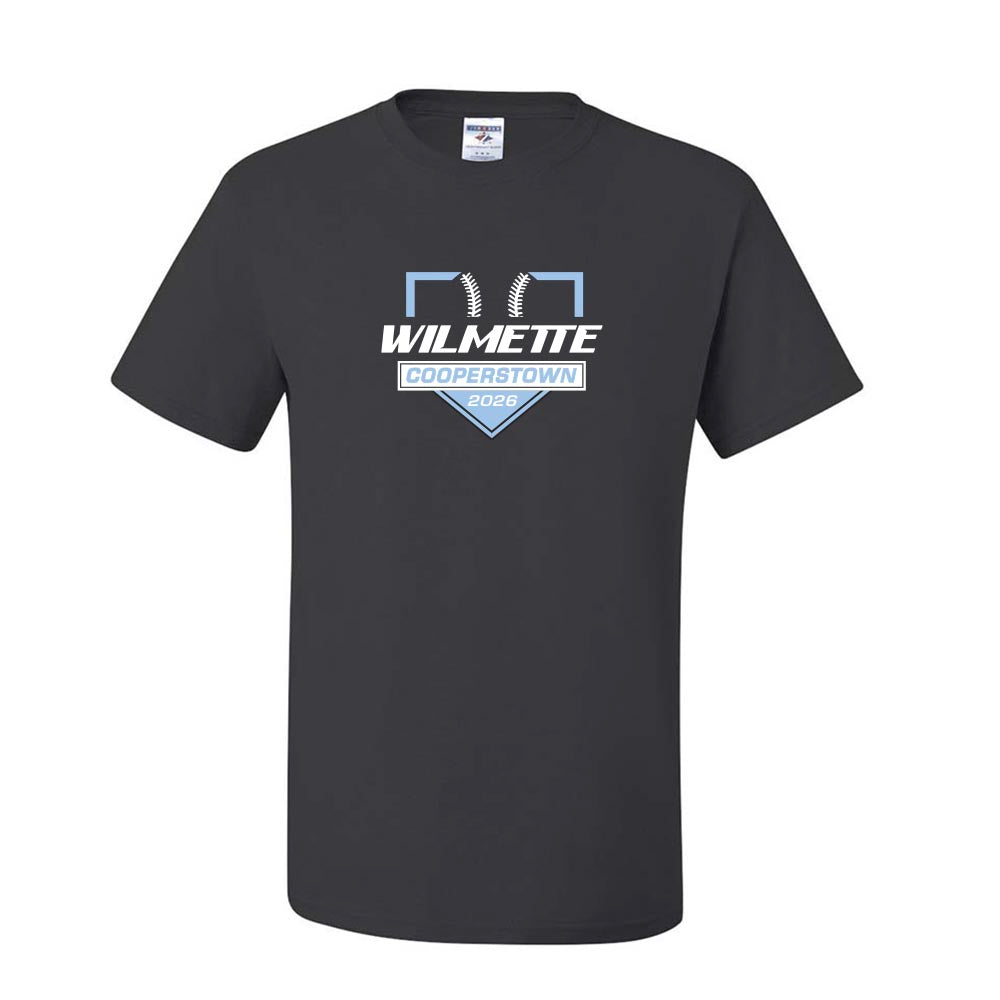 Cooperstown 2026 ~ 50/50 T-Shirt ~ Wilmette Baseball Association