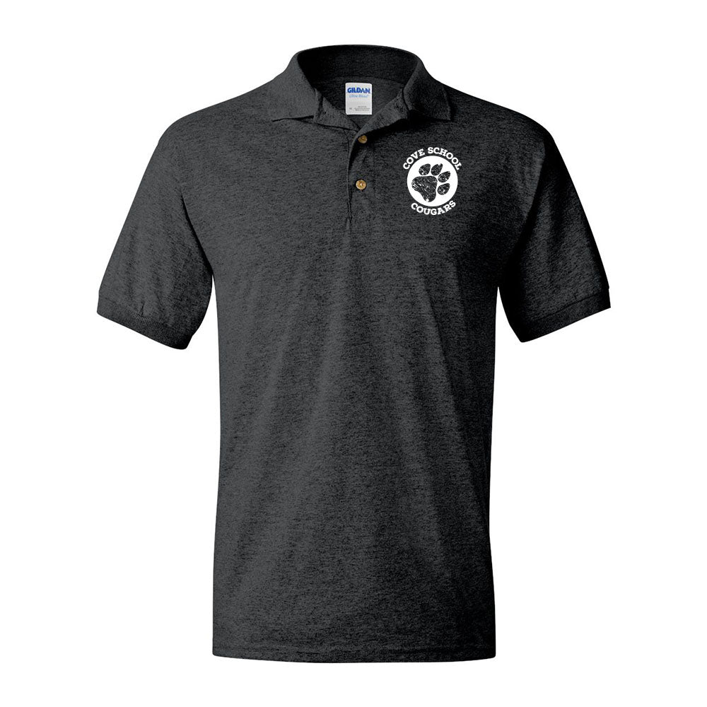 Cougar Paw ~ 50/50 Polo ~ The Cove School
