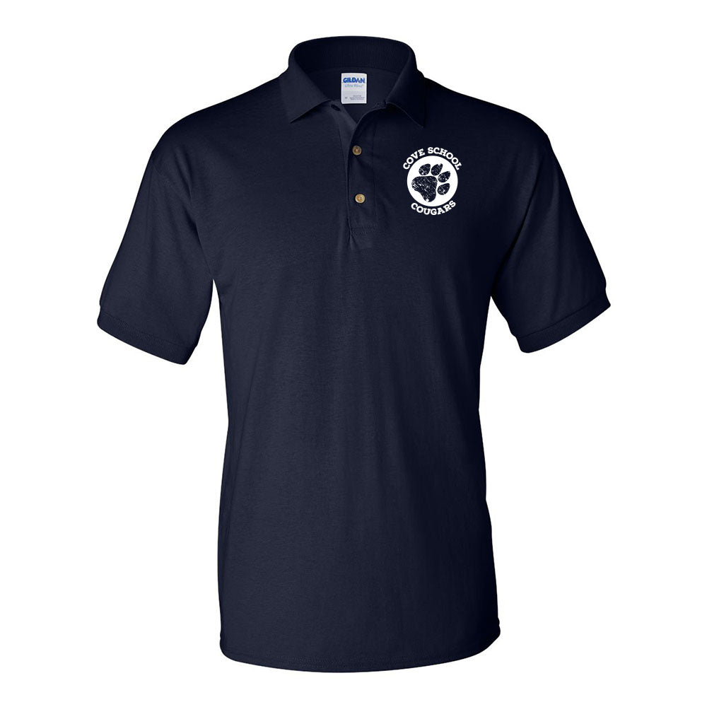 Cougar Paw ~ 50/50 Polo ~ The Cove School