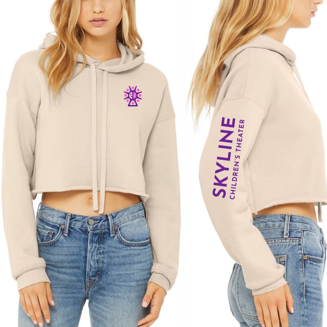 SKYLINE LOGO CROP HOODIE ~ SKYLINE THEATER ~ women's