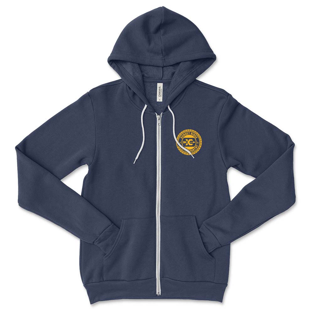 CROSS COUNTRY ZIP HOODIE ~ SUNSET RIDGE SCHOOL ~ youth and adult ~ classic fit