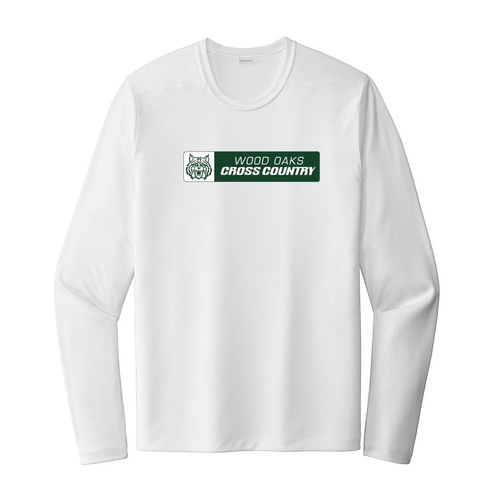 Cross Country Banner ~ Long Sleeve Performance Tee ~ Wood Oaks Junior High Athletics