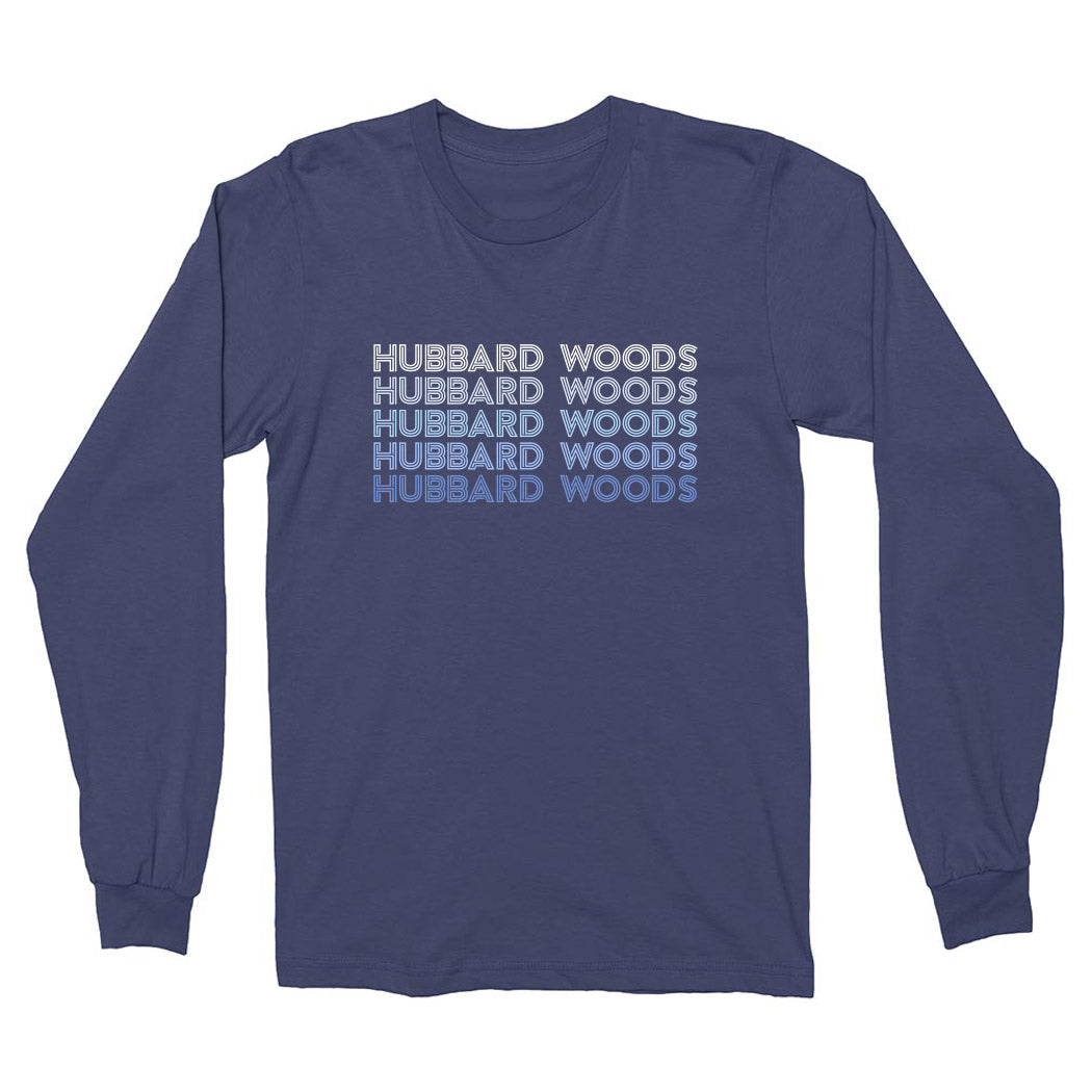 Retro Repeater ~ Cotton Long Sleeve T-Shirt ~ Hubbard Woods Elementary School