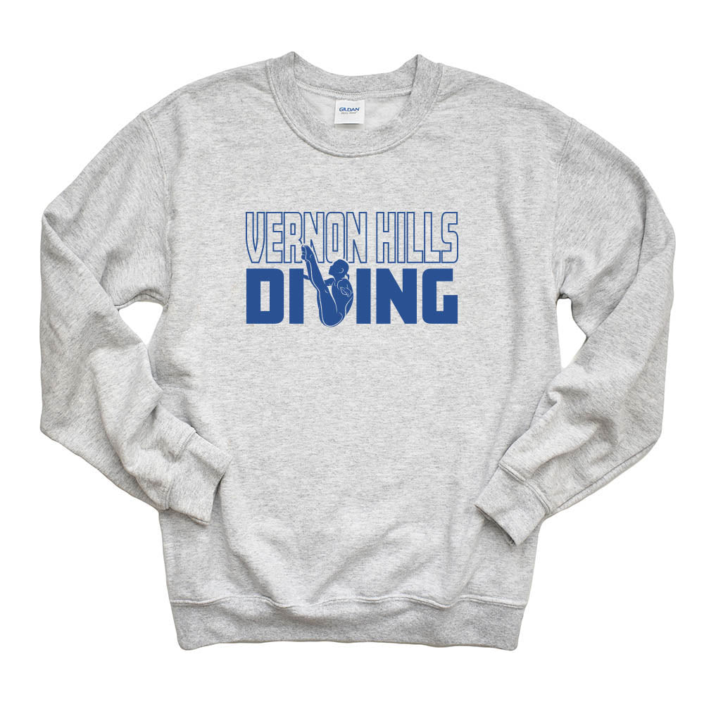 Vernon Hills Diving ~ Crewneck Sweatshirt ~ Vernon Hills High School Swim & Dive