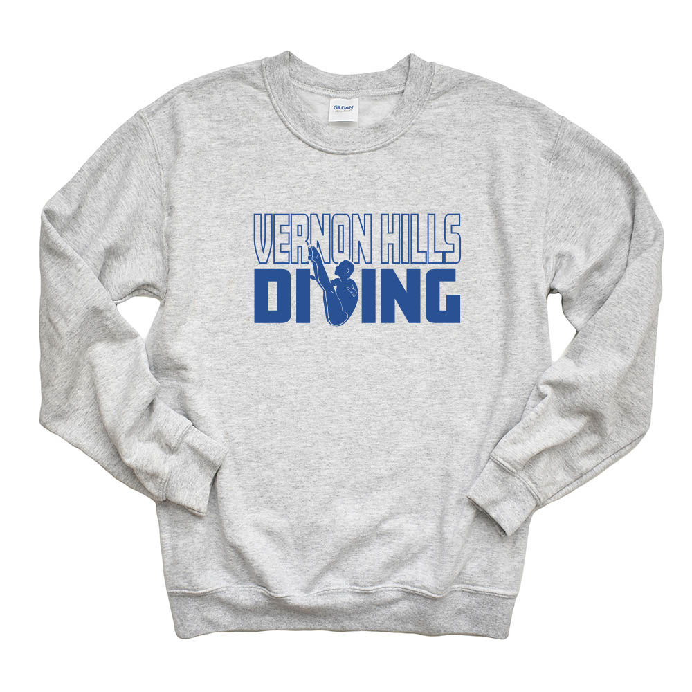 Vernon Hills Diving ~ Crewneck Sweatshirt ~ Vernon Hills High School Swim & Dive