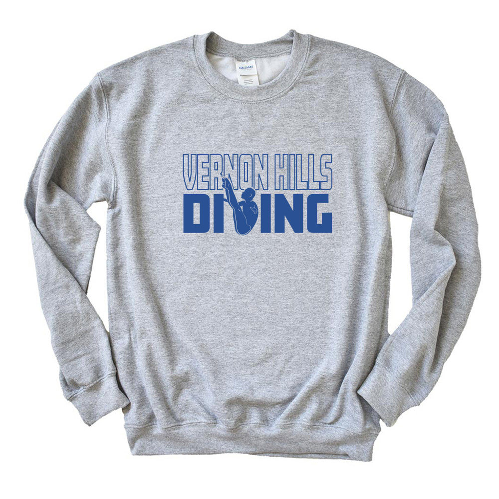 Vernon Hills Diving ~ Crewneck Sweatshirt ~ Vernon Hills High School Swim & Dive