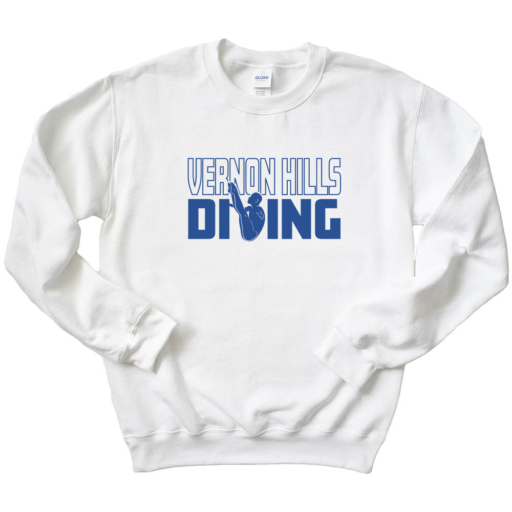 Vernon Hills Diving ~ Crewneck Sweatshirt ~ Vernon Hills High School Swim & Dive