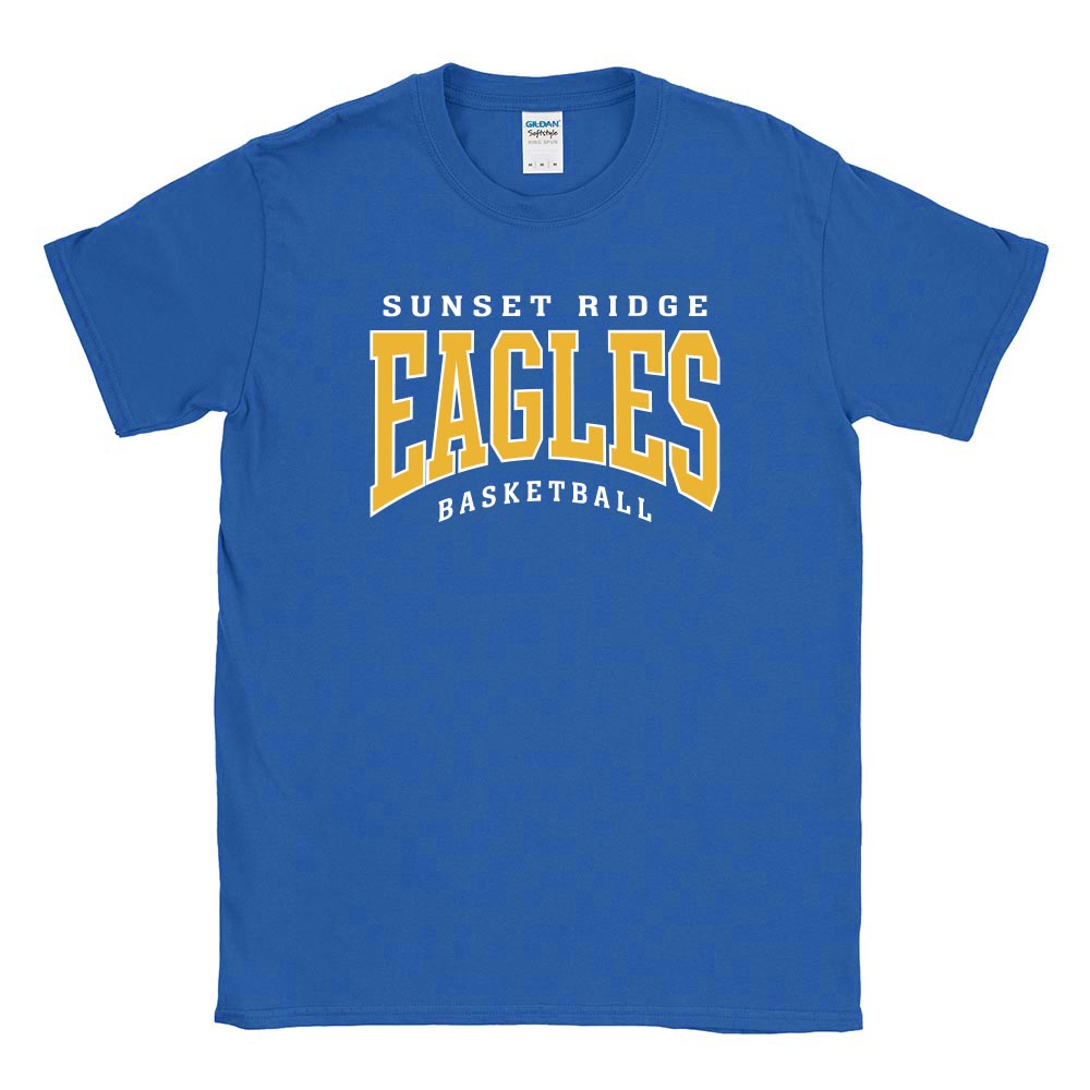 Eagles Arch Basketball T-Shirt ~ Sunset Ridge School