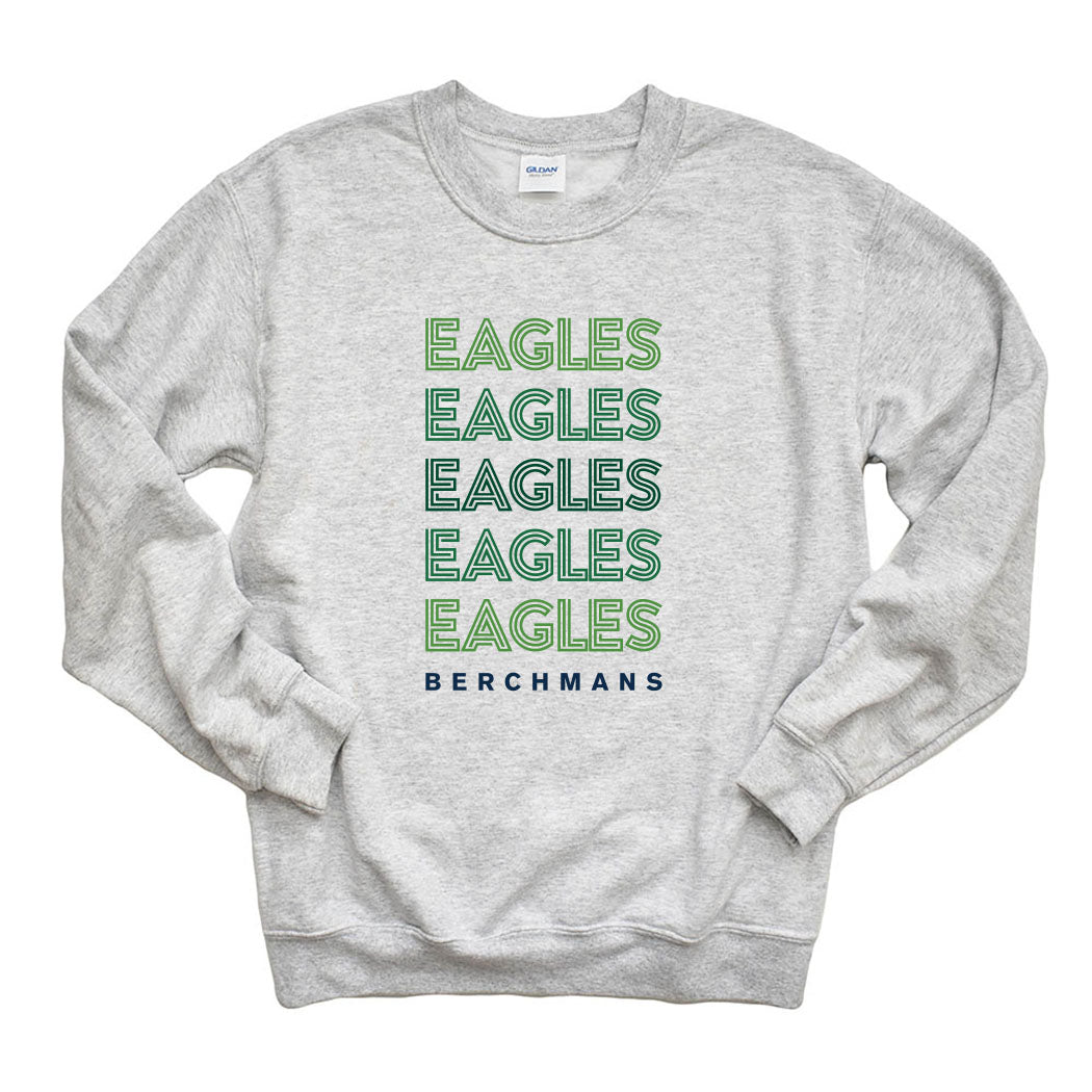 Eagles Art Deco Repeater ~ Crewneck Sweatshirt ~ St. John Berchmans