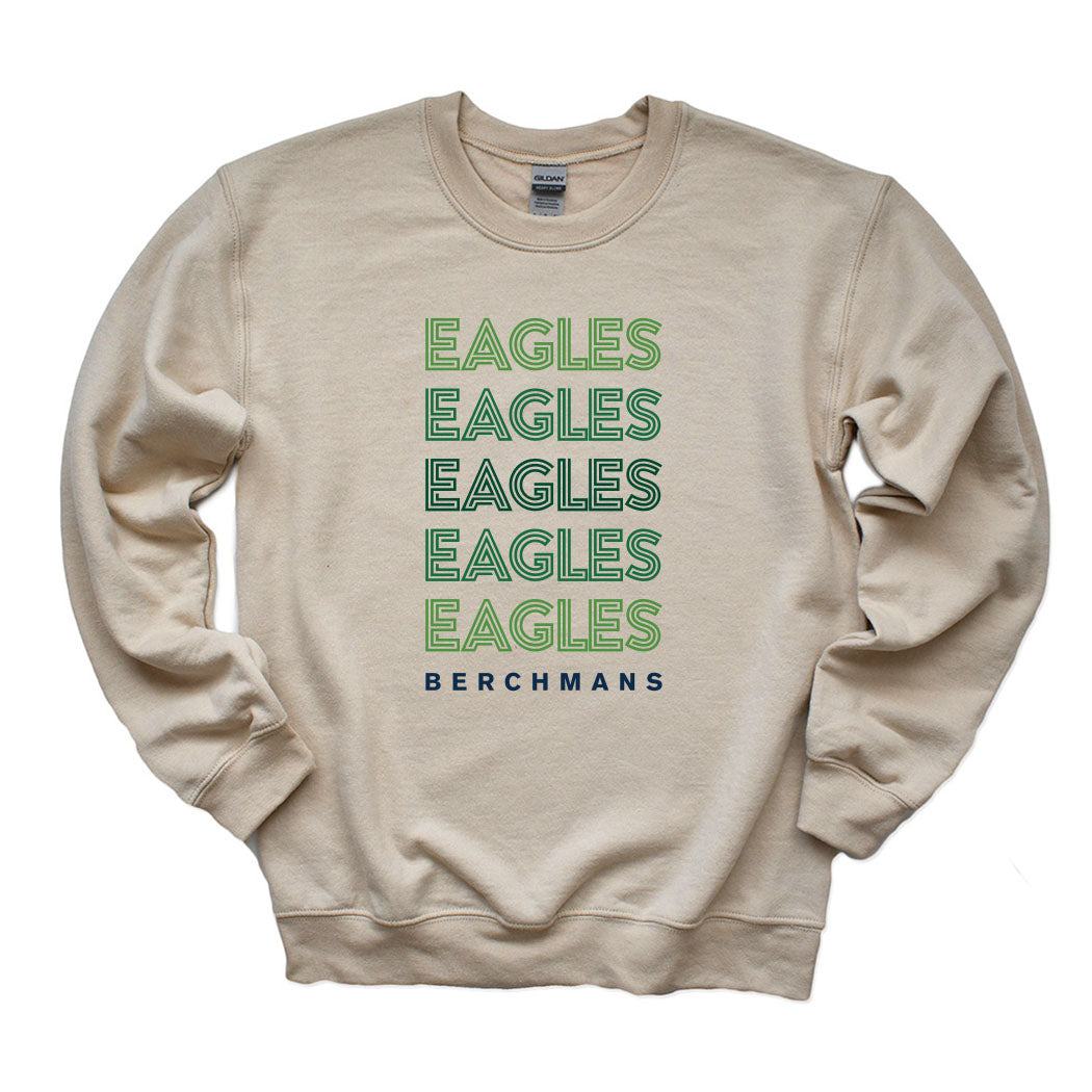 Eagles Art Deco Repeater ~ Crewneck Sweatshirt ~ St. John Berchmans