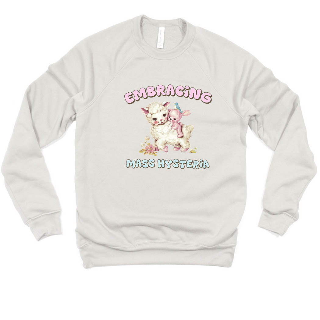 Embracing Mass Hysteria ~ Raglan Crewneck Sweatshirt ~ humanKIND
