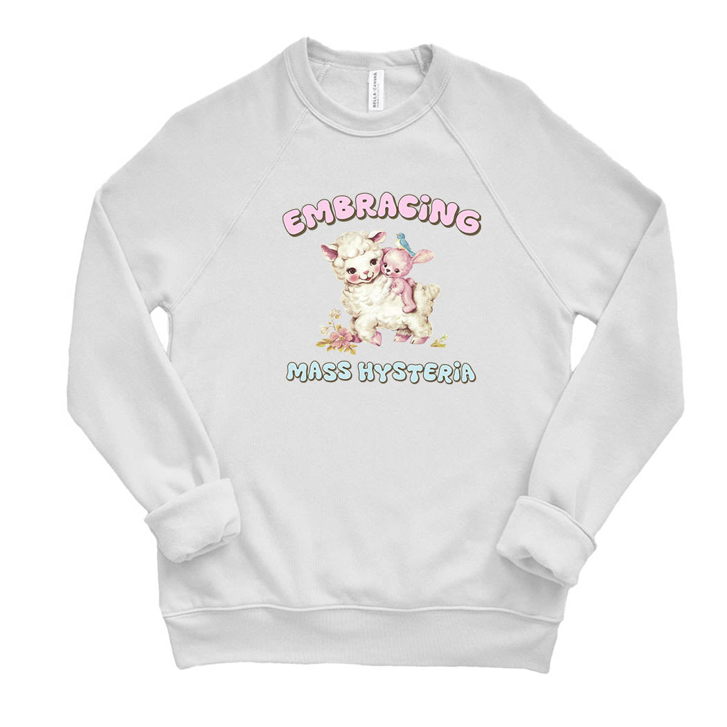 Embracing Mass Hysteria ~ Raglan Crewneck Sweatshirt ~ humanKIND