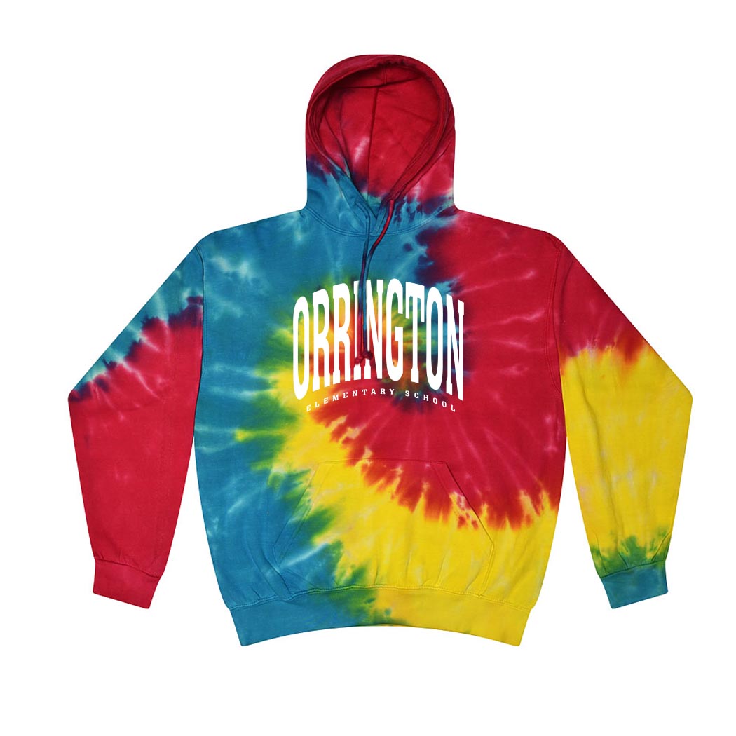 Classic Arc ~ Tie Dye Hoodie ~ Orrington Elementary School