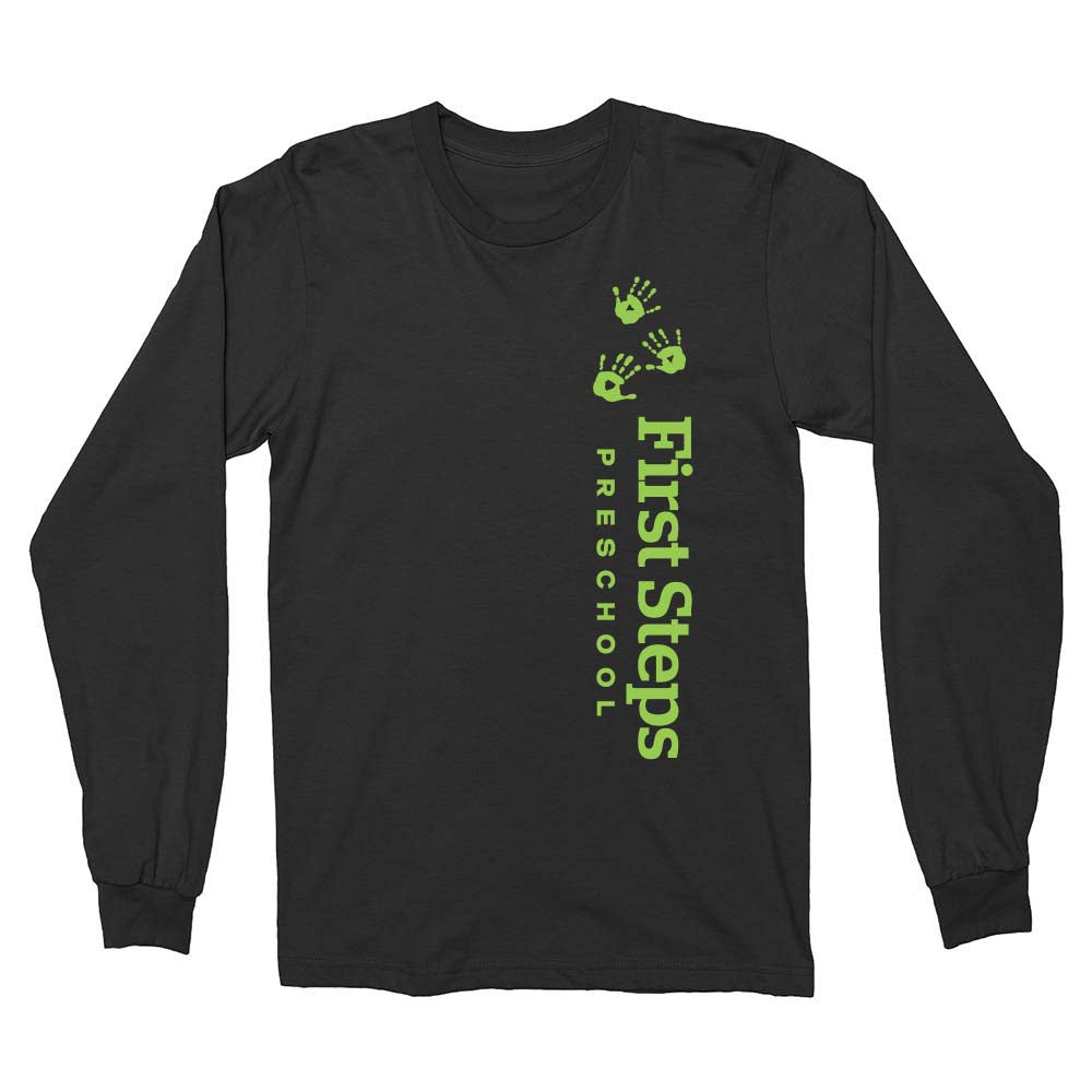 Vertical Cotton ~ Long Sleeve T-Shirt ~ First Steps Preschool