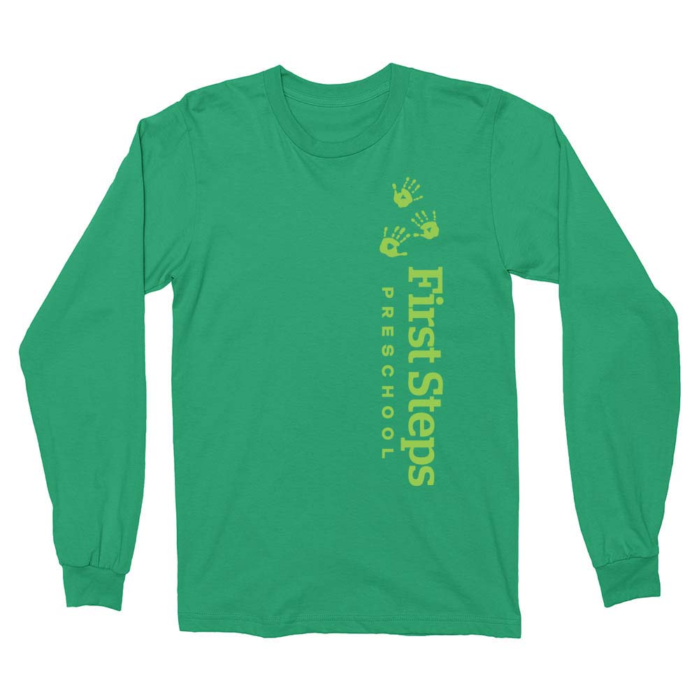 Vertical Cotton ~ Long Sleeve T-Shirt ~ First Steps Preschool