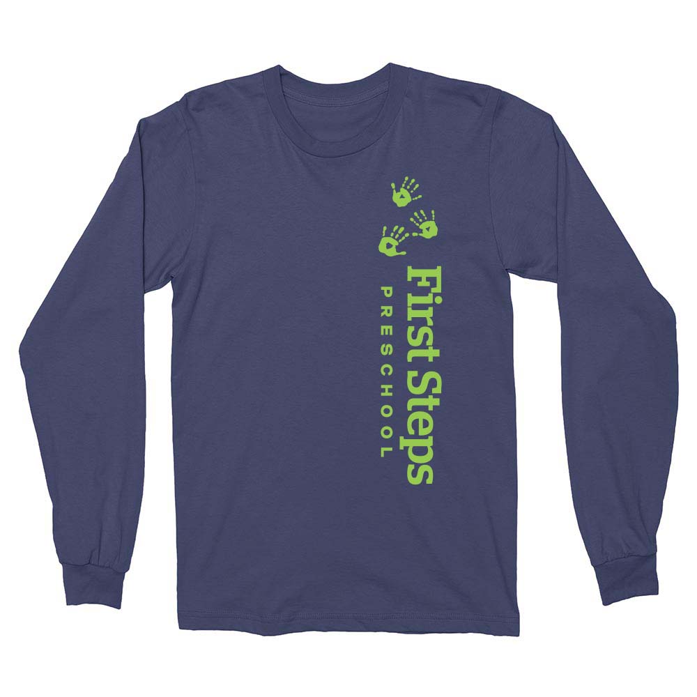 Vertical Cotton ~ Long Sleeve T-Shirt ~ First Steps Preschool