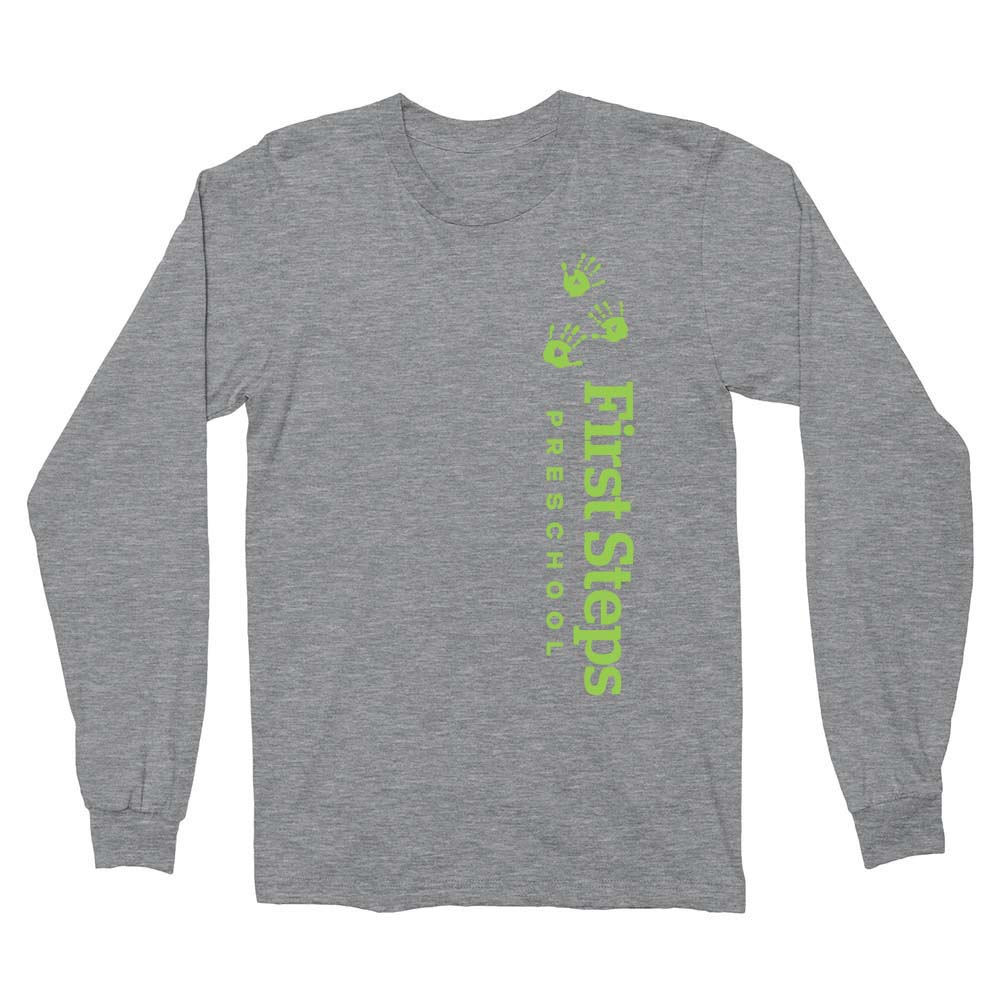 Vertical Cotton ~ Long Sleeve T-Shirt ~ First Steps Preschool