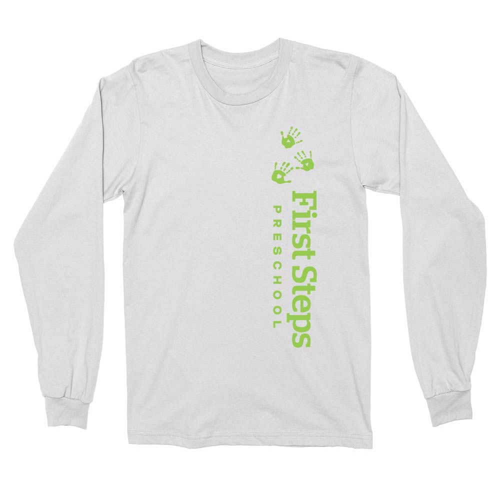 Vertical Cotton ~ Long Sleeve T-Shirt ~ First Steps Preschool