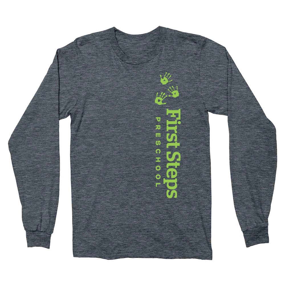 Vertical Cotton ~ Long Sleeve T-Shirt ~ First Steps Preschool